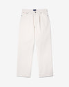 Noah - Brushed Pleated Jeans - Natural - Swatch
