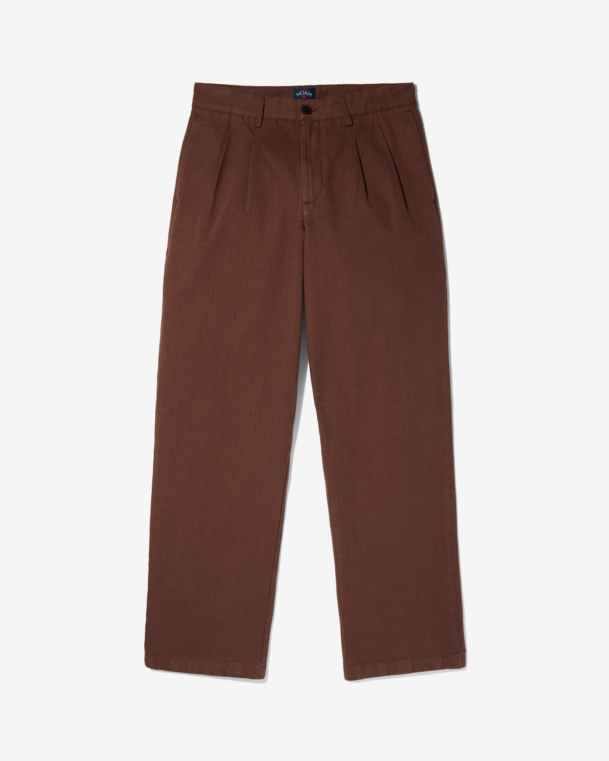 Double-Pleat Herringbone Pant - Noah