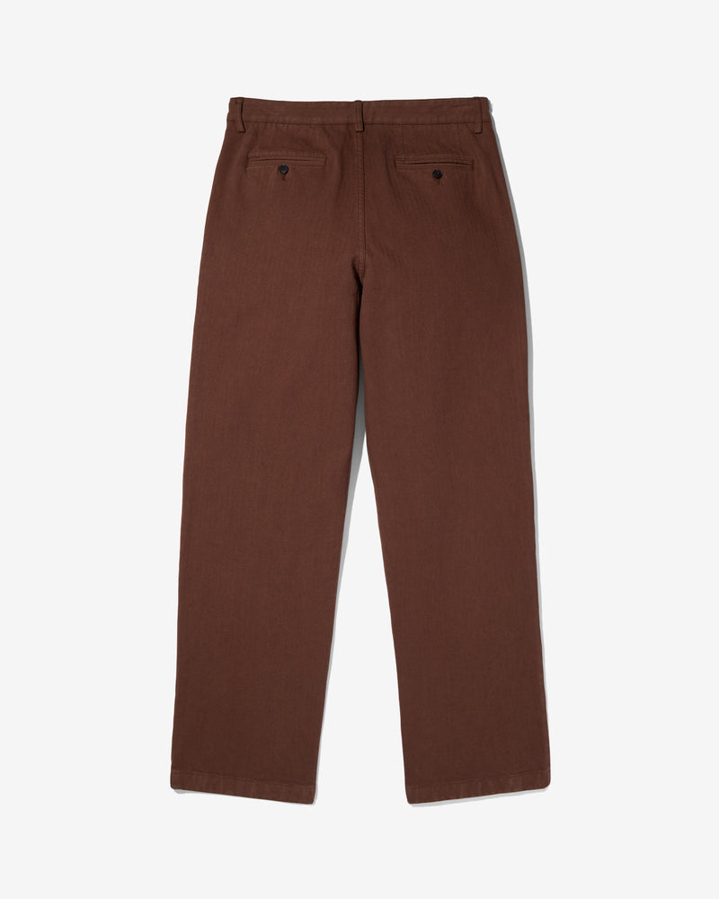 Double-Pleat Herringbone Pant