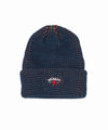Noah - Tri-Color Beanie - Petrol / Chipmunk / Burgundy - Swatch