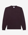 Noah - Long Sleeve Core Logo Pocket Tee - Burgundy - Swatch