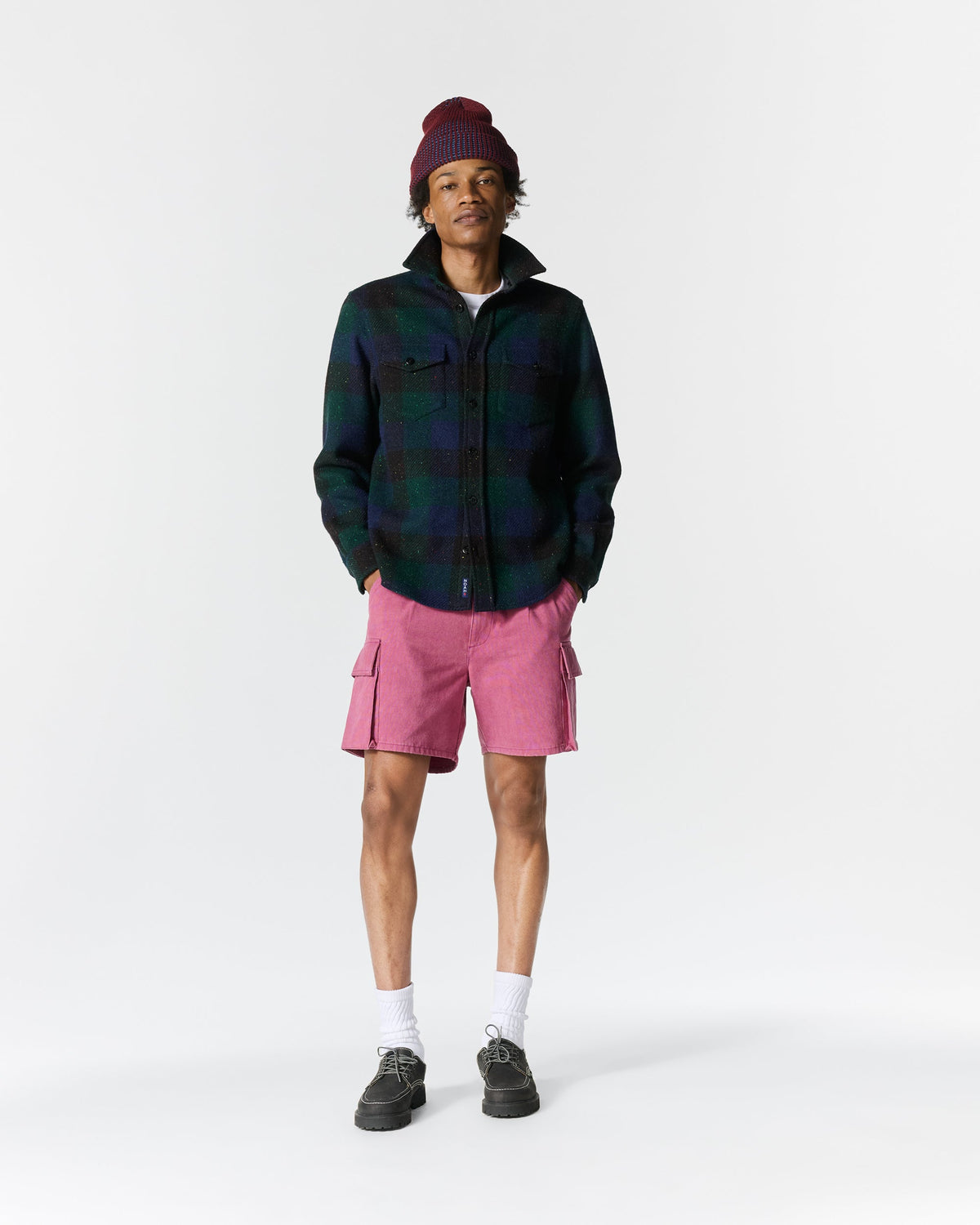 Pleated Cargo Shorts