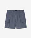 Noah - Pleated Cargo Shorts - Washed Navy - Swatch