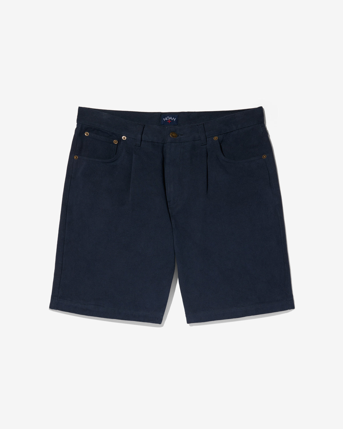 Pleated Denim Shorts