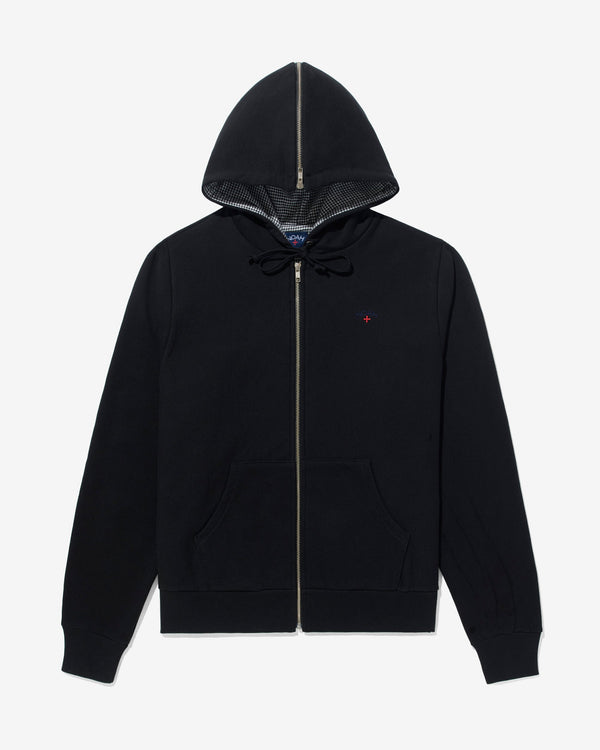 Noah - Houndstooth Lined Split Hoodie