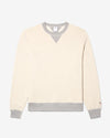 Noah - Double V-Notch Crewneck - Oatmeal / Heather Grey - Swatch