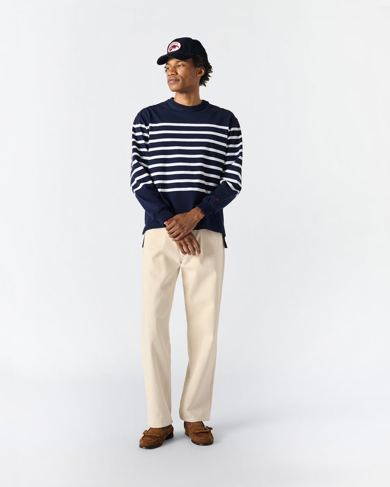 Oversized Striped Rugby Top