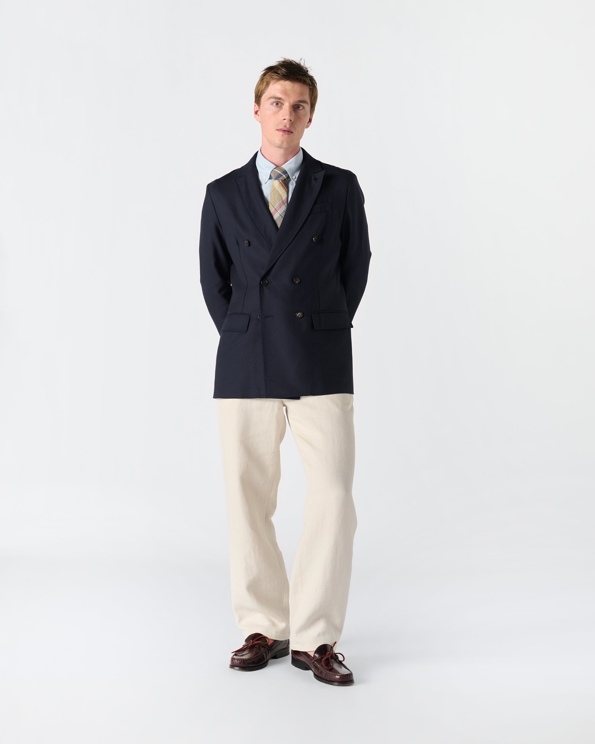 Hopsack Double-Breasted Blazer - Noah