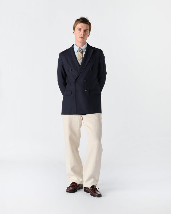 Noah - Hopsack Double-Breasted Blazer - Detail