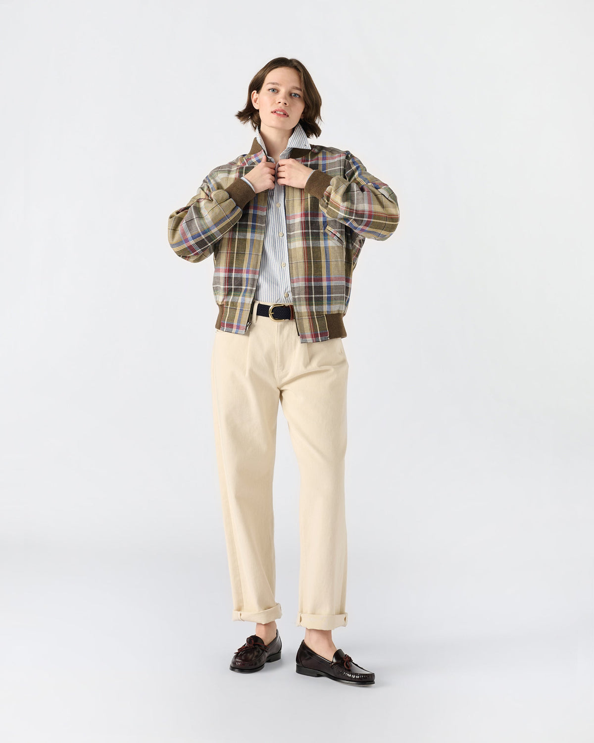 Linen Varsity Jacket