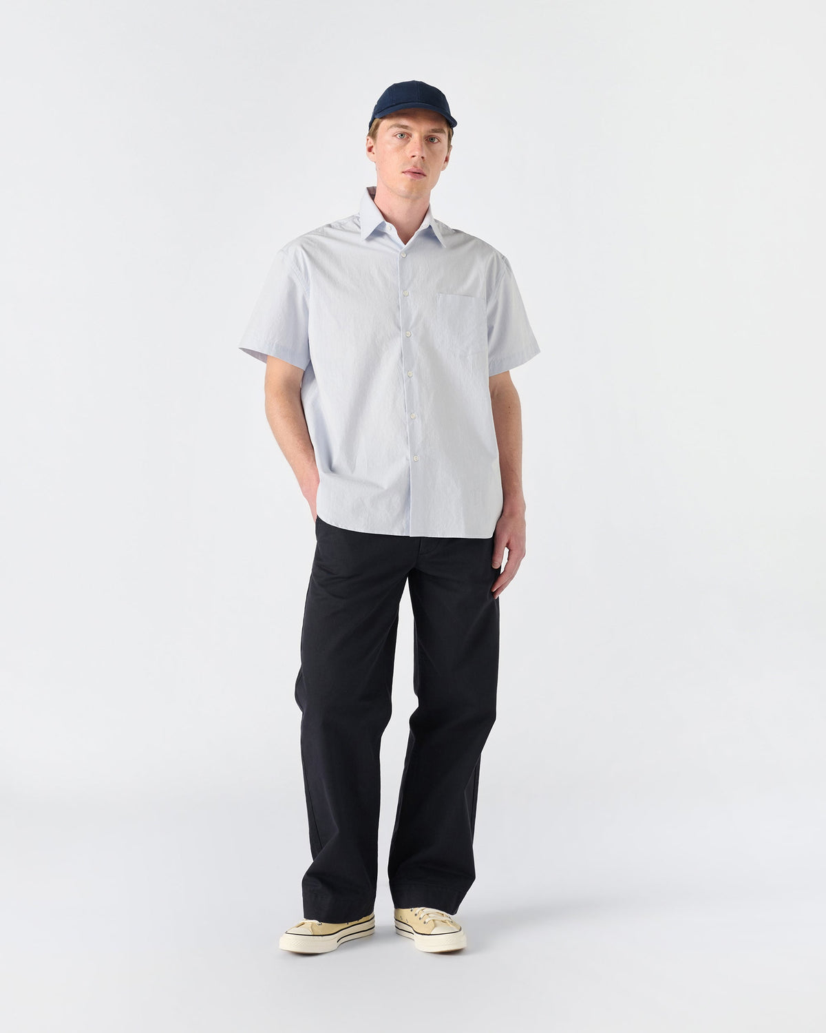 Short Sleeve Oversized Poplin