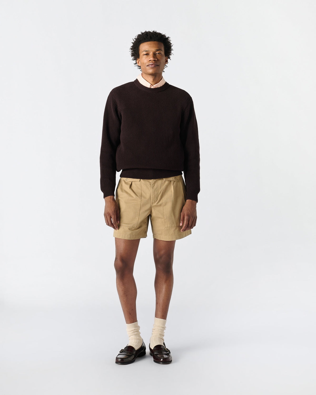 Textured Yoke Sweater