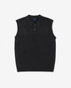 Noah - Cotton Cable Sweater Vest - Black - Swatch
