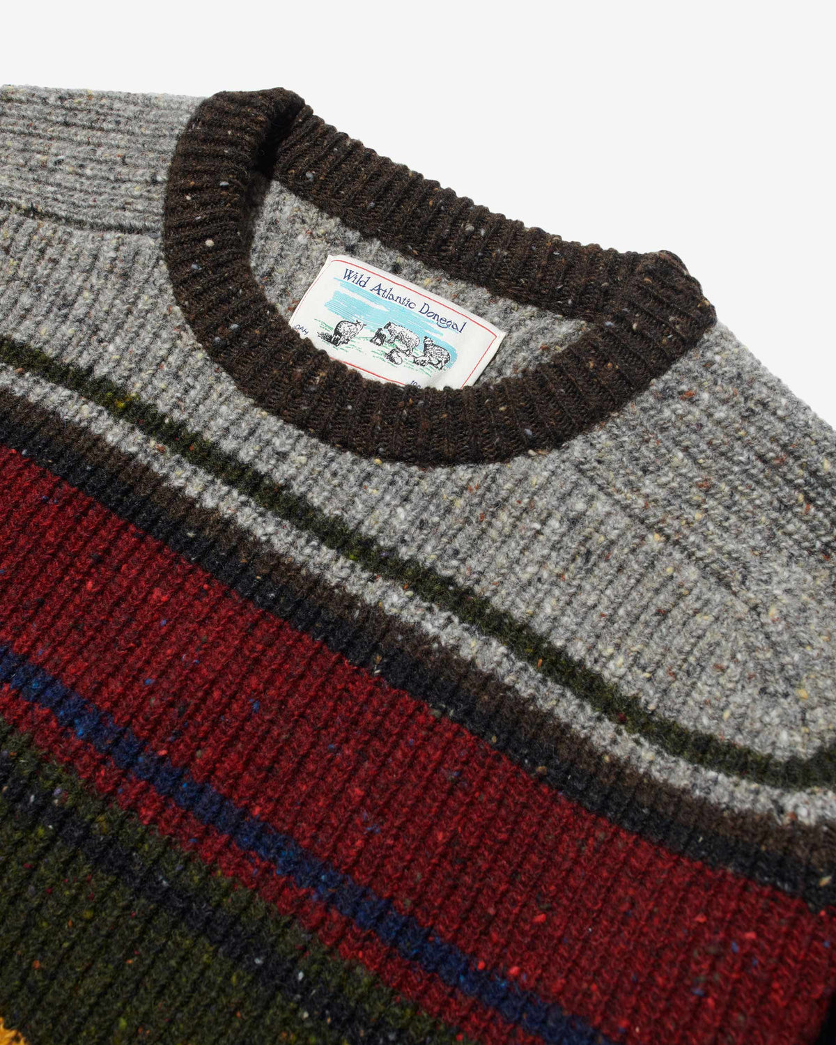 Striped Donegal Shaker Sweater