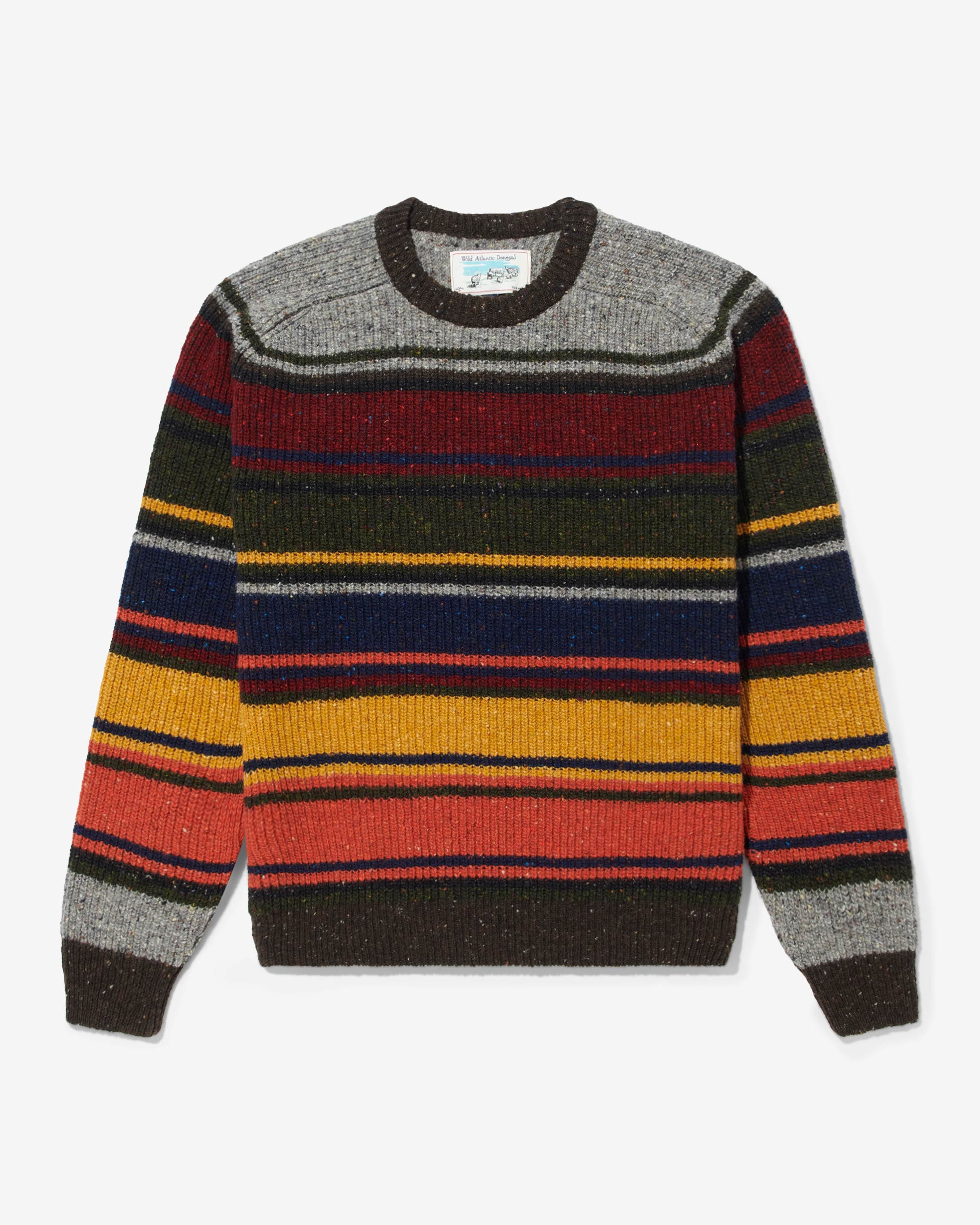 Striped Donegal Shaker Sweater - Noah