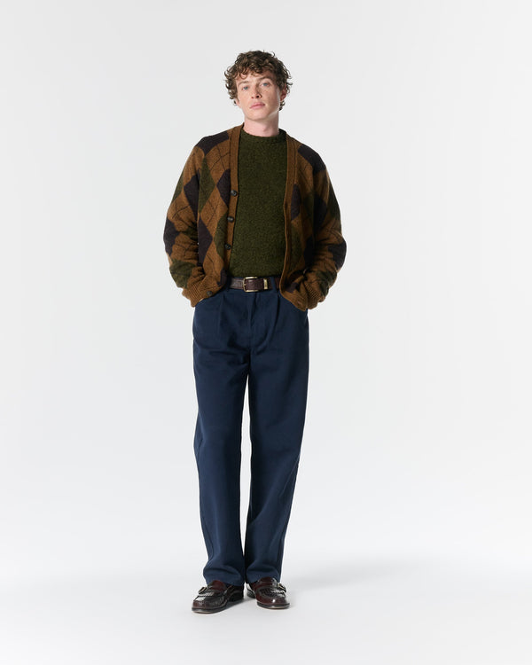 Noah - Argyle Shetland Cardigan - Detail