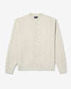 Noah - Wool Fisherman Cardigan - Natural - Swatch