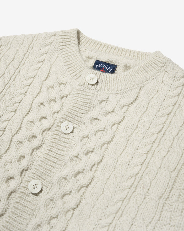 Noah - Wool Fisherman Cardigan - Detail