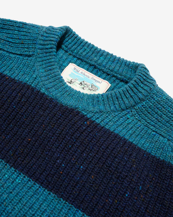 Noah - Striped Donegal Sweater - Detail
