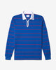 Noah - Striped Button Tab Rugby - Royal / Red - Swatch