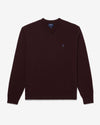 Noah - V-Neck Merino Sweater - Brown - Swatch