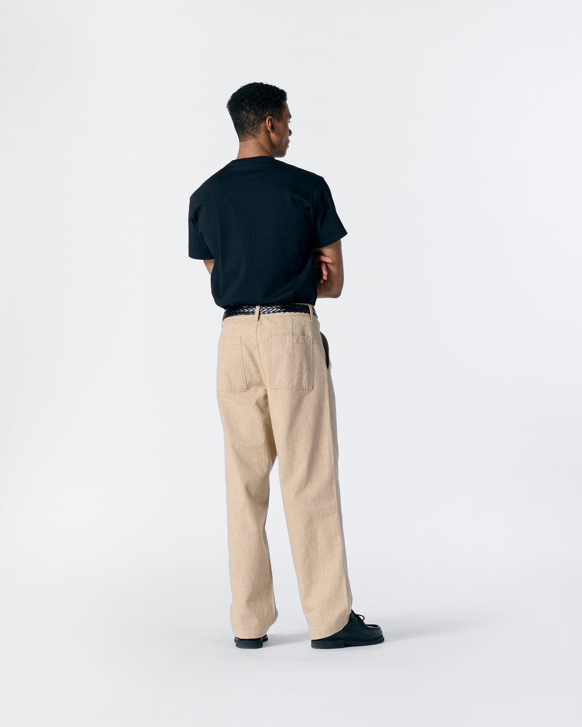 Double-Pleat Cotton Pant