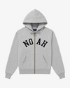 Noah - Arch Applique Zip-Up Hoodie - Heather Grey - Swatch