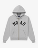 Noah - Arch Applique Zip-Up Hoodie - Heather Grey - Swatch