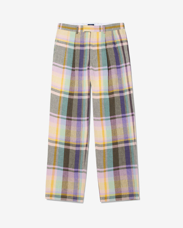 Noah - Double-Pleat Madras Trousers