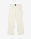 Noah - Classic Double-Pleat Herringbone Pant - Natural - Swatch