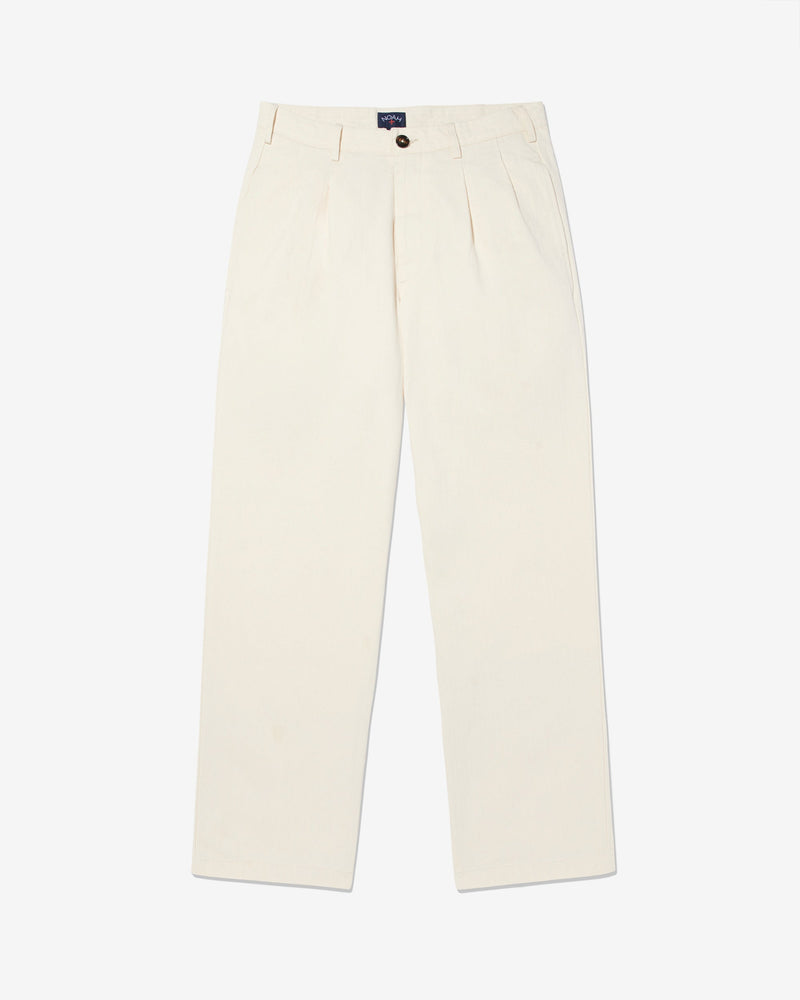 Classic Double-Pleat Herringbone Pant