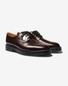 Noah - Solovair 3 Eye Gibson Shoe - Dark Plum Hi-Shine - Swatch