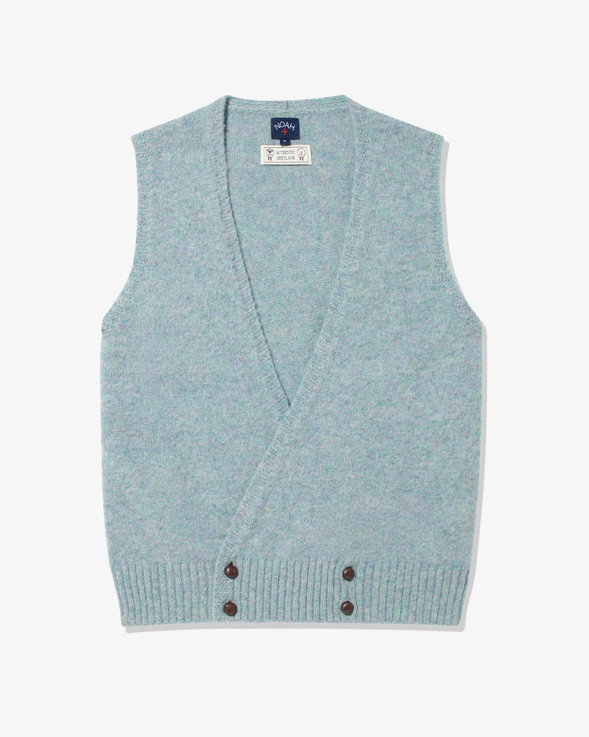 Double-Breasted Shetland Sweater Vest